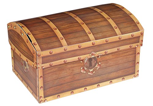 Folding pirate s treasure chest party storage box