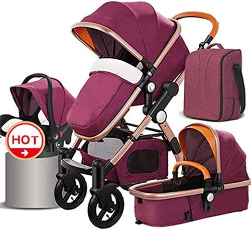 Luxury Baby Stroller 3-in-1 and 4-in-1 high Landscape Stroller Travel System Stroller car