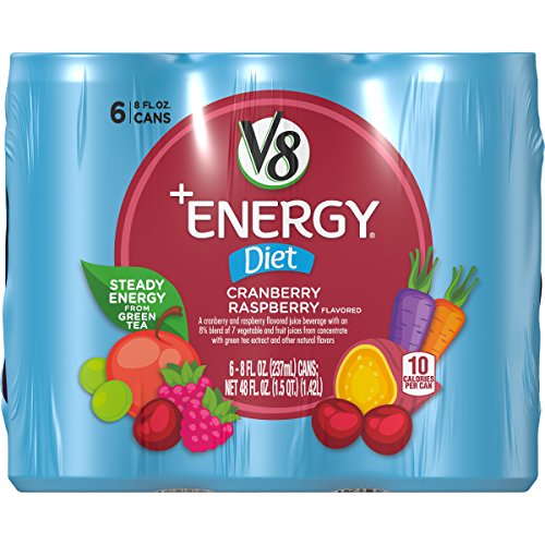 V8 +Energy Diet Variety Pack, Healthy Energy Drink, Diet Strawberry Lemonade and Diet Cranberry