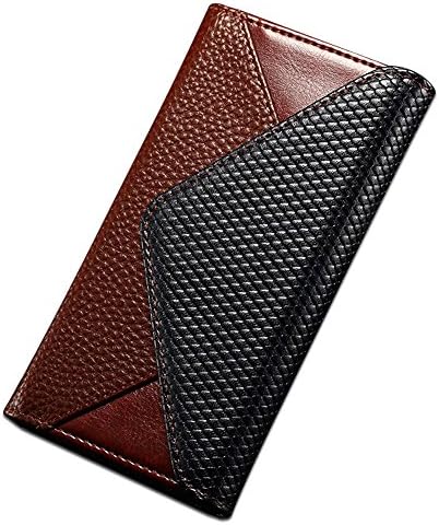 LG G4 Wallet Case, W/ Wrist Strap Full-body Luxury Genuine Leather Flip Cover Magnetic Envelope Wallet Case For LG G4 (Brown+Black)