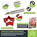 BEST WATERMELON SLICER As Seen On Tv, Melon Tongs Corer Server & Cake Cutter, Thickest Cutting Wire, Comfort Grip Handle, FREE Fun Star Shape Cutter & Bonus Ebook (Green and Red (2-Pack))