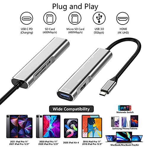 USB C to HDMI Multiport Adapter for iPad Pro 2021/2020/12.9/11,Samsung