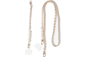 Homvog Phone Lanyard Universal Phone Strap Cell Phone Lanyard Crossbody Neck Strap Phone Charms with 2× Tether Tab, 1× Wrist Strap, Cross Body Phone Chain for Most Phones Bag Purse