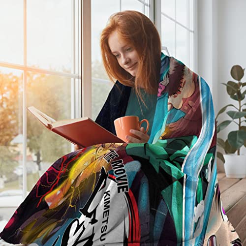 Demon Slayer Blanket Japanese Anime Throw Blankets Luxurious 