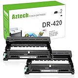 AZTECH 2-Pack Compatible DR420 DR 420 Drum Unit Replacement Drum for Brother Intellifax 2840 Brother HL-2270DW HL-2280DW MFC 7860DW 7360N DCP-7065DN Drum Unit Printer