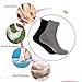 Makhry 2 Pairs Moisturizing Spa Gel Socks for Hard Dry Cracked Skin Recovery Socks Classical Grid Socks For Men Size 6-11 (L, Black&Grey)