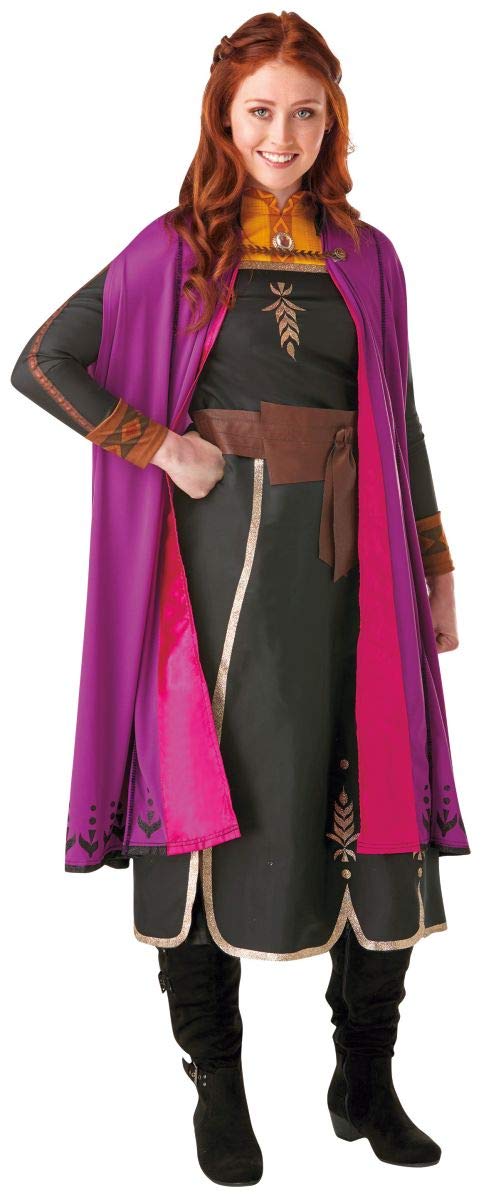Rubie's Official Disney Frozen 2, Anna Deluxe Dress, Adults Costume, Size Ladies Medium Uk 12-14
