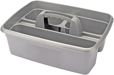 Draper Cleaning Caddy 40 x 30 x 13cm Tote Tray with Handle Grey