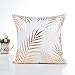 Clearance! Wearefin Gold Foil Printing Pillow Case Sofa Waist Throw Cushion Cover Home Decor (White D)