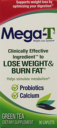 Mega-T Dietary Supplement Green Tea Extract Caplets, 90-Count Bottle (Pack of 2)