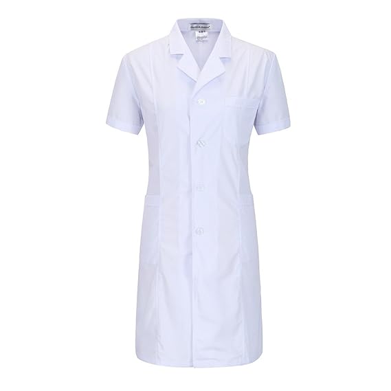 shane&shaina Kurzarm lange abschnitt weiß kittel ärzte krankenschwestern bekleidung arbeitskleidung arbeit