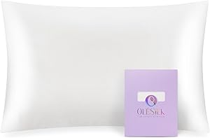 OLESILK Toddler 100% Mulberry Silk Pillowcase, Breathable Soft Smooth for Nursery Kids Night Sleeping, Silk Travel Pillow Cases with Hidden Zipper (1 Pack, Ivory, 13"x18")