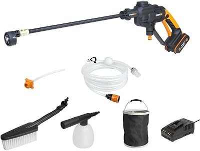 WORX HydroShot Cordless Pressure Washer 24 Bar 5-in-1 Nozzle Portable