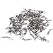 100pcs Barrel Swivel w/ Snap Connector Solid Rings Fishing Pin Connector