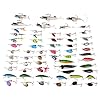 DrFish-Assortted-5-Lure-Boxes-Loaded-60-Bass-Fishing-Baits-Spinners-Rooster-Tail-Trout-Spoons-Soft-Plastic-Shads-Crankbaits-Minnow-Popper-Lures-Variety-Kit