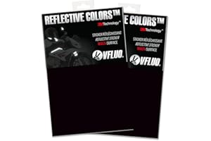 VFLUO - Reflective Sticker Sheet for Bike, Motorcycle, Scooter, Helmets, Stroller/Multi-use - DIY Adhesive board - 3M Technol