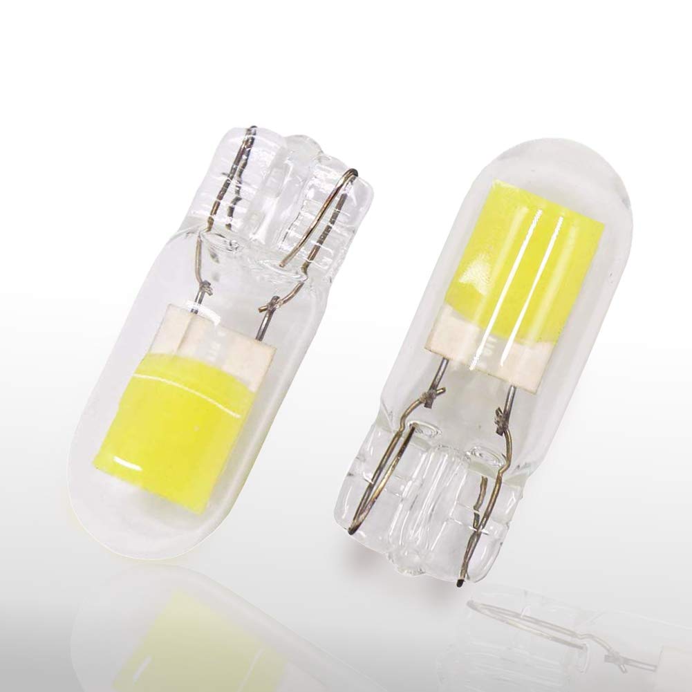 SageSunny 2PCS T10 194 W5W LED Bulb 12V COB Chip 6000K White 168 501 2825 LED Bulbs for Car Interior Lights Map Light License Plate Light Side Light