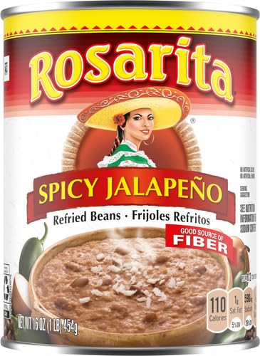 ROSARITA SPICY JALAPEÑO REFRIED BEANS, 16 OZ