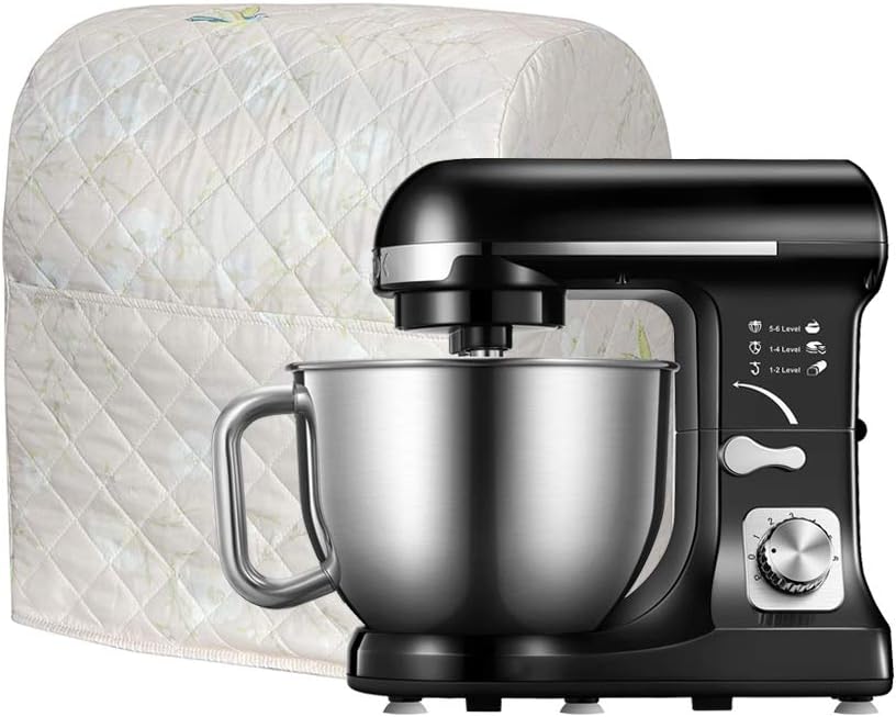 Stand Mixer Cover Dust-proof Organizer Quilted Kitchen Mixer Protector, Anti Fingerprint Mixer Covers Fits All Tilt Head & Bowl Lift Compatible 4.5-6 Quart Models CYFC755(White Birds)