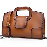Sanxiner Leather Evening Handbags/ Clutches Bags Crossbody Purse for Women (Brown)