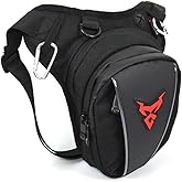 MOTO CENTRIC Motorcycle Thigh Bag for Men Women,Waist Pack Drop Leg Bag,Outdoor Sports Travel Hiking CyclingThigh Waist Bum Hip Fanny Belt Bag (Red)