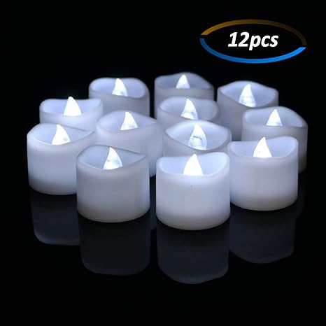 Amazon Co Jp Beofly 12個 ボックス Ledキャンドルランプ コールド ウォームホワイトカラー 明るいフェイクキャンドルライト電源 ウェディングホームパーティー用品 222 2 222 ホーム キッチン