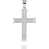 Claddagh Gold Solid Sterling Silver Religious Cross Pendant (Size Mini-Large)