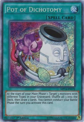 Yu-Gi-Oh! - Pot of Dichotomy (MP14-EN172) - Mega Pack 2014 - 1st Edition - Secret Rare