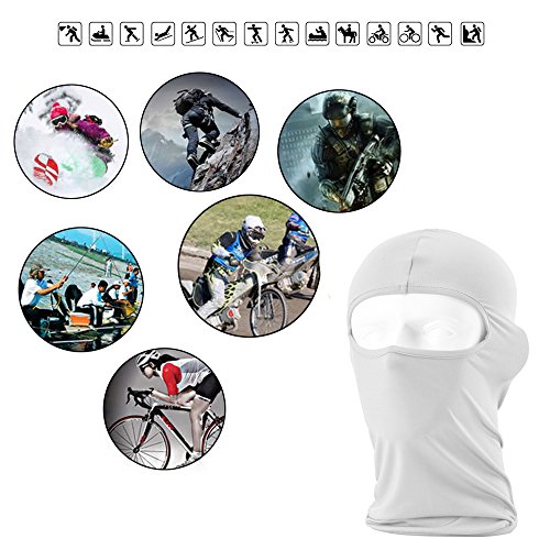 Balaclava Face Protection Mask Ultra-thin Full Face Ventilation Mask, Ninja Mask Head Sock Motorcycle Helmet Cover Hood Neck Warmer Tactical Skateboard Helmet Head Liner Face Mask Bandana, White