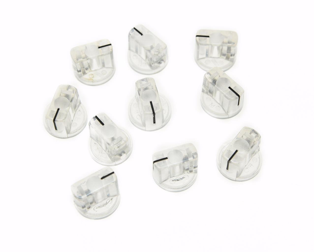 Dopro 10pcs Clear Guitar AMP Effect Pedal Knobs