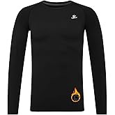 DEVOROPA Youth Boys Compression Thermal Shirt Long Sleeve Kids Fleece Baselayer Soccer Baseball Undershirt Slim/Regular/Husky