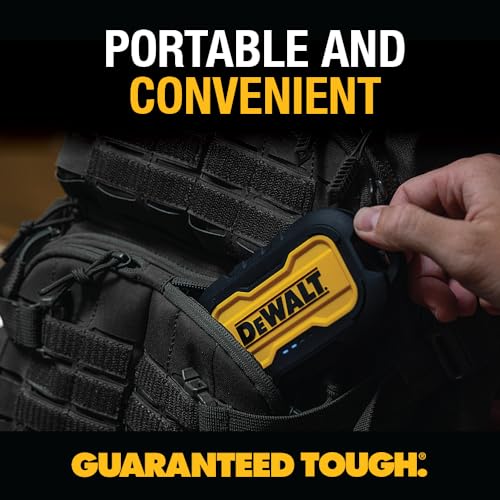 DEWALT Cargador portátil, Power Bank, batería de 10.000 mAh con Puerto USB-C para iPhone 15/15 Plus/15 Pro/15 Pro MAX, iPhone 14/13, Samsung Galaxy.