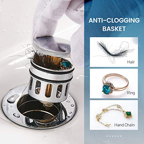 REGALMIX Pop Up Drain, Bathroom Faucet Vessel Vanity Sink Drain Stopper