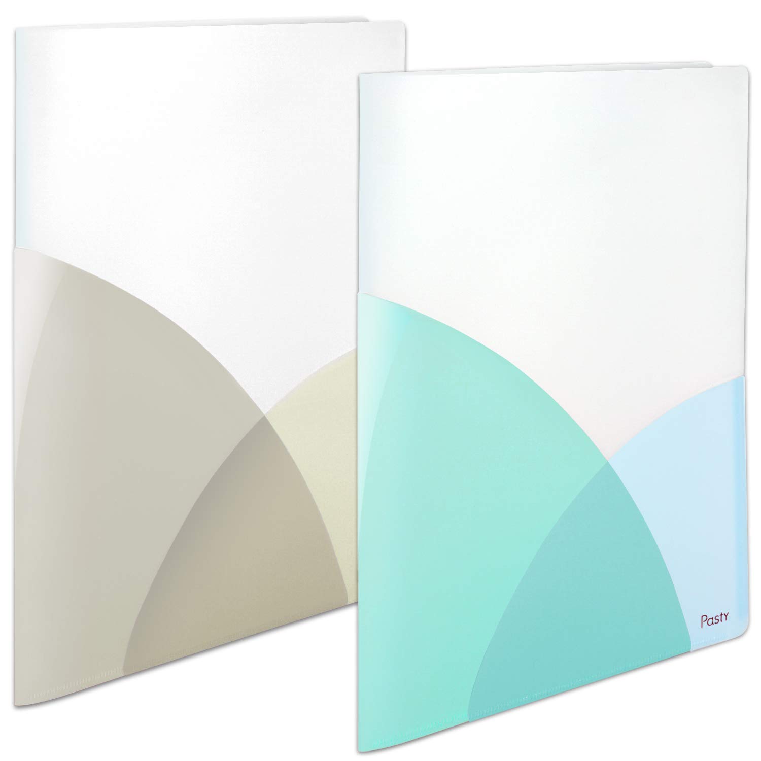 プラス スリムホルダーファイル A4 4ポケット Pasty パスティ ブルーバニラ 2色組商品画像