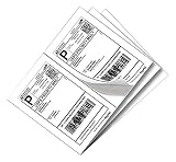 SJPACK 200 Half Sheet Shipping Labels 5-1/2" X 8-1/2" Address Blank Labels Laser/Ink Jet