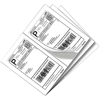 SJPACK 1000 Half Sheet Self Adhesive Shipping Labels 8.5