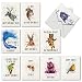 10 Watercolor 'Wildlife Expressions' Blank Animal Birthday Cards with Envelopes - Assorted Note Cards Featuring Funny Birthday Puns for Kids and Adults - Stationery Notecards 4 x 5.12 inch M2954BDB