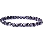 Keleny Gemstone 6mm Natural Round Beads Gemstones Crystal Stretch Bracelet 7 Inch Unisex