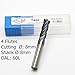 Ougar8 4 6 8mm CNC Carbide Lathe Milling Cutter End Center Cutting Roughing Router Bits Tungsten TiAlN Coated Engraving Cutting End Mill Square Flat Endmills Micrograin Solid Tools HRC45(3pcs/Lot)