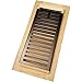Homewell White Oak Wood Floor Register, Drop in Vent with Damper, 4x10 Inch, Unfinished