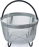 Hatrigo Steamer Basket for Instant Pot Accessories 6 qt [3qt 8qt Avail] fits InstaPot, Ninja Foodi, Other Pressure Cookers, Strainer Insert for Insta Pot Ultra, Silicone Handle, for Instant Pot 6 Qt