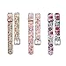 I-SMILE 3PCS Newest Replacement Wristband with Secure Clasps for Fitbit Alta Only(No Tracker, Replacement Bands Only) (Tatoo Flowers&Colorfull Flowers&Cute Owles)