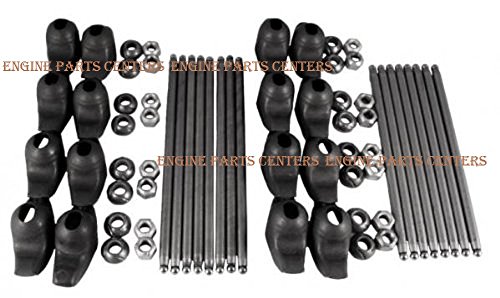 Rocker Arm & 3/8" Pushrod Set compatible with 1966-1990 Chevy bb 454 427 402 396 (OE Replacements) - Thumbnail 3