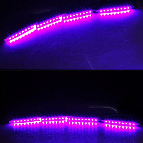 Car LED Strip Light Wireless Remote Control 4pcs 36 LED Multicolor Music Car Interior Lights Under Dash Lighting Waterproof Kit with Sound Active Function, Car Charger Included,DC 12V - Thumbnail 6