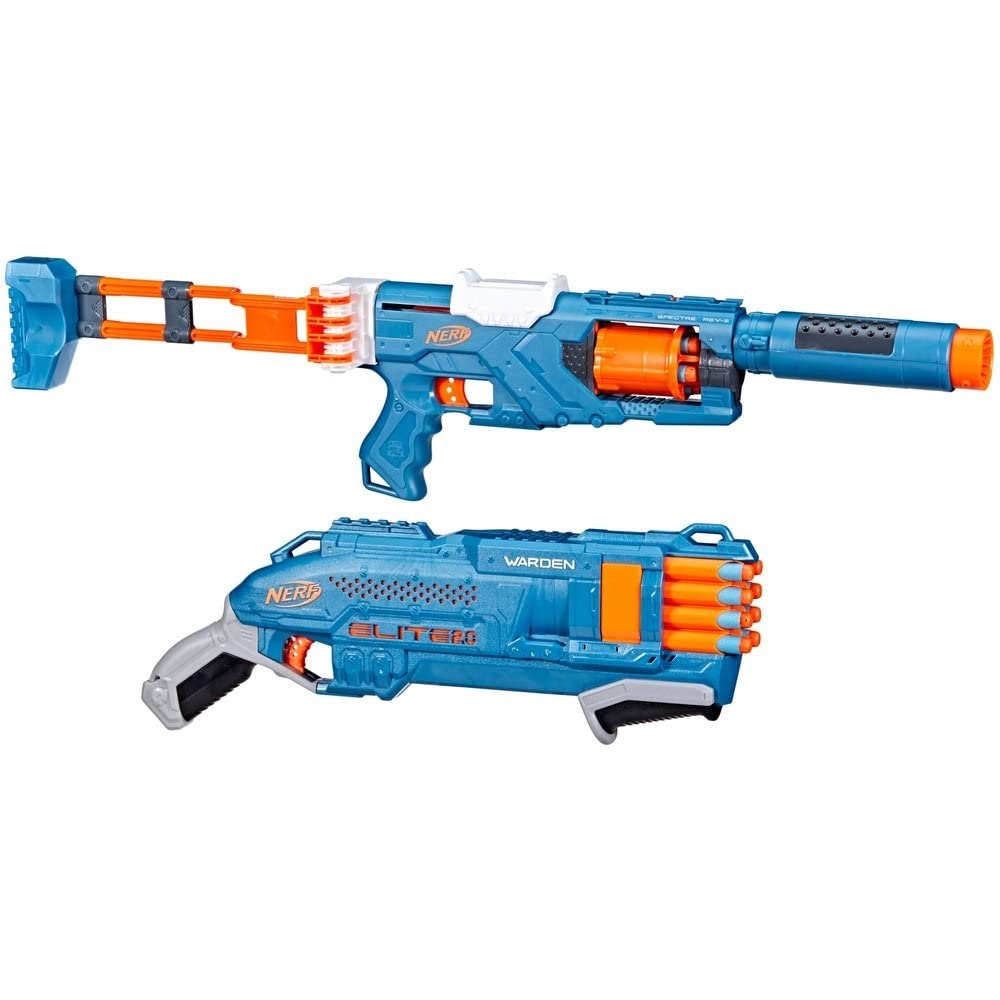 NERF Elite 2.0 Double Defense 2-Blaster Pack, 40 Nerf, Outdoor Toys for Kids Elite darts