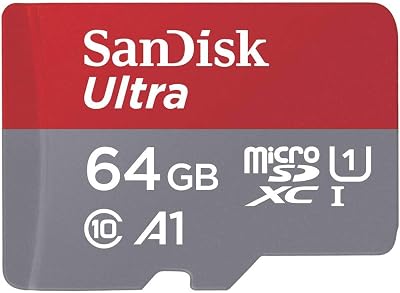 SanDisk Ultra 64GB microSDXC Card with Adapter U1 100MB/s Class 10 A1