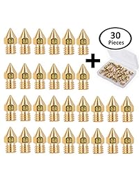 30 Piezas 0.4mm MK8 Extrusora Boquilla   Bien M6 MK8 Impresora 3D Boquillas Cabeza de impresión de latón con caja de almacenamiento  para impresora 3D Makerbot Anet A8 Creality CR 10 CR 10S S4 S5 Ender 3 5