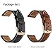 LDFAS Compatible for Vivoactive 5/3 Bands, 20mm Leather Watch Strap with Rose Gold Metal Buckle Compatible for Garmin Venu 2 Plus/Venu Sq 2 Bands, Brown+Black (2 Pack)