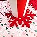 Christmas Decorations Red Felt Snowflake Coasters, 4pcs