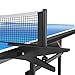 GamePoint Tables Indoor Ping Pong Table - Includes Tension Adjustable Clamp Style Net, Foldable Locking Caster Wheels, 1v1, 2v2, Playback Mode